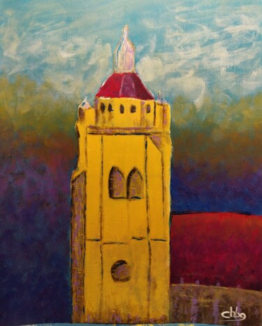 绘画 标题为“Collégiale_Dole_04” 由Christian Bailly-Grandvaux, 原创艺术品, 丙烯