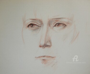 Drawing titled "Взгляд" by Alexander Breskin, Original Artwork, Pencil