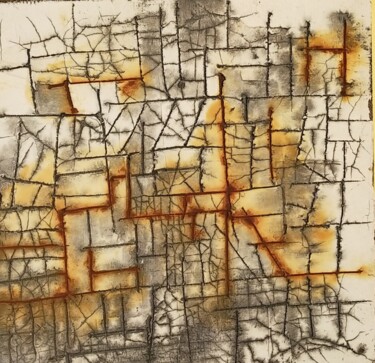 Underground "Underground" başlıklı Tablo Gianluigi Golfetto tarafından, Orijinal sanat, Tebeşir Ahşap Sedye çerçevesi üzerine monte edil…