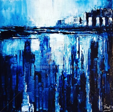 Peinture intitulée "Profonde-heure" par Frederic Janssens (Fredj), Œuvre d'art originale, Acrylique