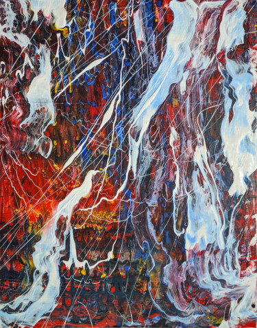 绘画 标题为“Transformer Abstrac…” 由Oberlin The Artist, 原创艺术品, 丙烯