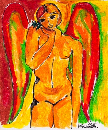 "Lange de la paix" 绘画 标题为“"Lange de la paix"” 由Françoise Marchetti, 原创艺术品, 粉彩