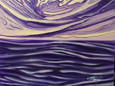 绘画 标题为“Purple sea” 由Alicia Lopez, 原创艺术品, 丙烯