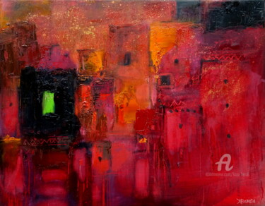 Echappée fantasmagorique Peinture intitulée "Echappée fantasmago…" par Kam Bendi, Œuvre d'art originale, Huile