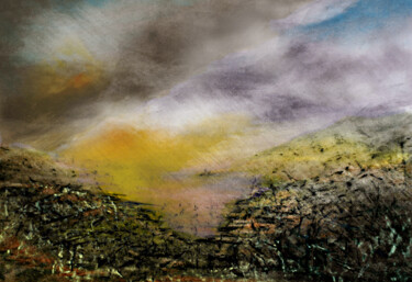 Tekening getiteld "technique mixte sur…" door Pierre Vogel, Origineel Kunstwerk, pigmenten Gemonteerd op artwork_cat.