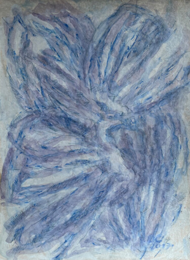 印花与版画 标题为“Błękitne 4” 由Danuta Elzbieta Czyzyk, 原创艺术品, 水彩