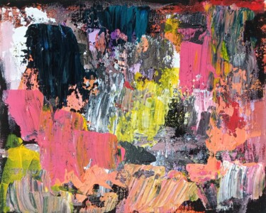 Painting titled "Blemished Chroma" by Cassie Burgan, Original Artwork, Acrylic