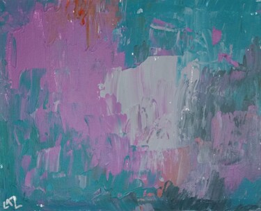 Painting titled "Resplendent Heliotr…" by Cassie Burgan, Original Artwork, Acrylic