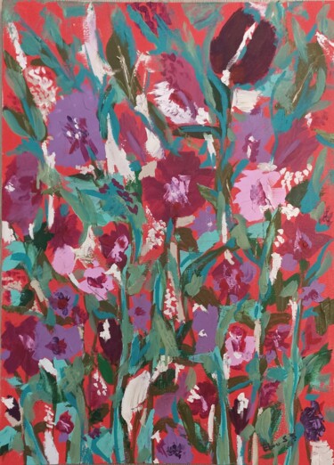 "Fleurs" başlıklı Tablo Ebru Süsoy Şimşek tarafından, Orijinal sanat, Akrilik