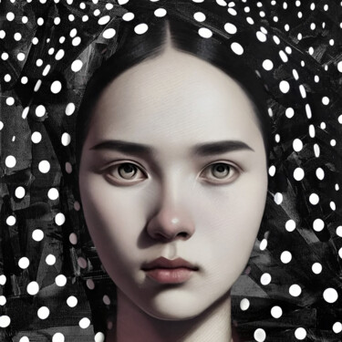 绘画 标题为“Polka Dots Fantasy1” 由Michael Cheung, 原创艺术品, 丙烯 安装在木质担架架上