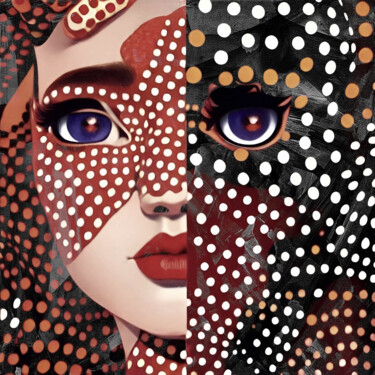 绘画 标题为“Polka Dots Fantasy3” 由Michael Cheung, 原创艺术品, 丙烯 安装在木质担架架上