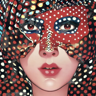 绘画 标题为“Polka Dots Fantasy5” 由Michael Cheung, 原创艺术品, 丙烯 安装在木质担架架上