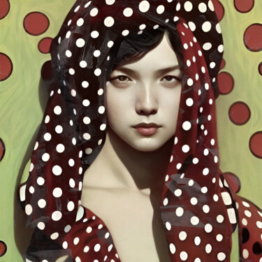 绘画 标题为“Polka Dots Fantasy6” 由Michael Cheung, 原创艺术品, 丙烯 安装在木质担架架上