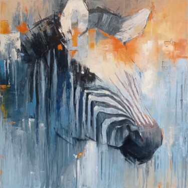 제목이 ""Zebra" oil paintin…"인 미술작품 Виктория Кернер로, 원작, 기름