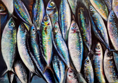 Fish Study Painting titled "Fish Study" by Olaoluwa Smith, Original Artwork, Acrylic