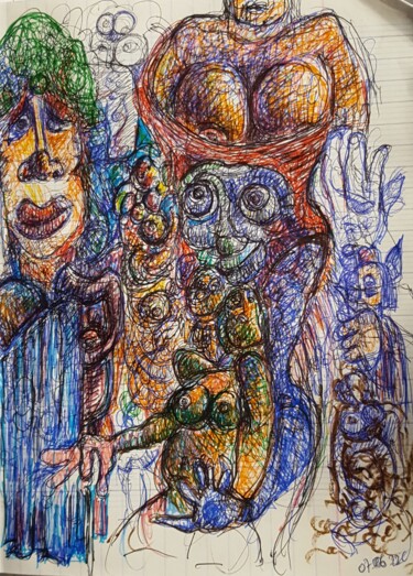 제목이 "" sans titre""인 그림 Thierry Pujalte로, 원작, 볼펜