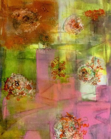 Peinture intitulée "Bouquet abstrait" par Any, Œuvre d'art originale, Acrylique