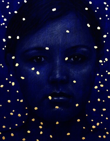 Tu Voluntad XV, Serie Azul, Painting titled "Tu Voluntad XV, Ser…" by José Gislero, Original Artwork, Acrylic Mounted on Wood Stretcher frame