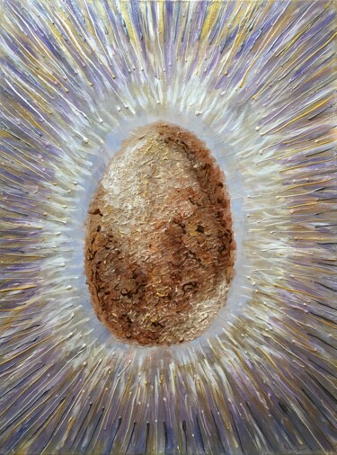 Peinture intitulée "La Création" par Yvonne Benasser, Œuvre d'art originale, Acrylique Monté sur artwork_cat.