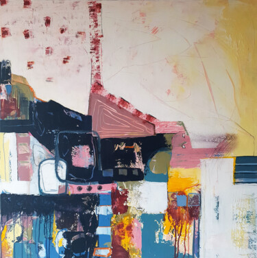 The sound Painting titled "The sound" by Iulia Paun, Original Artwork, Acrylic Mounted on Wood Stretcher frame