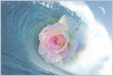 数字艺术 标题为“Vague de Rose” 由Harald Dastis, 原创艺术品, 数字油画