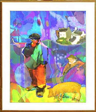 数字艺术 标题为“Hp4...43x50peinture…” 由Laurent Pradat, 原创艺术品, 数字油画