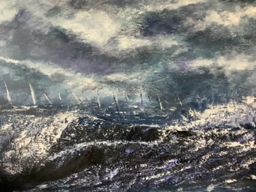 Peinture intitulée "La grande course 2" par Anne Vignau, Œuvre d'art originale, Acrylique