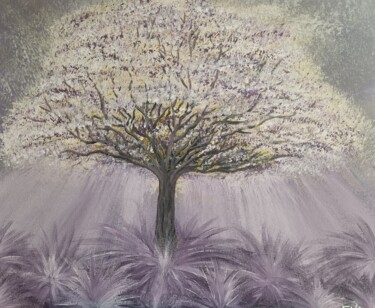 Pintura intitulada "Arbre de vie" por Eva Andre, Obras de arte originais, Acrílico Montado em Cartão