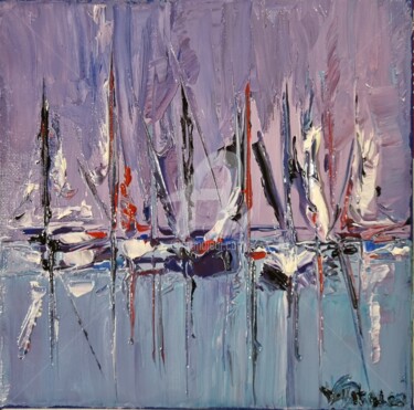 Arpège de mats Peinture intitulée "Arpège de mats" par Valerie Dragacci, Œuvre d'art originale, Acrylique Monté sur Châssis en bois