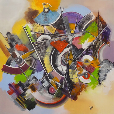 Peinture intitulée "Oeuvre N°10" par Vp, Œuvre d'art originale, Acrylique Monté sur Châssis en bois