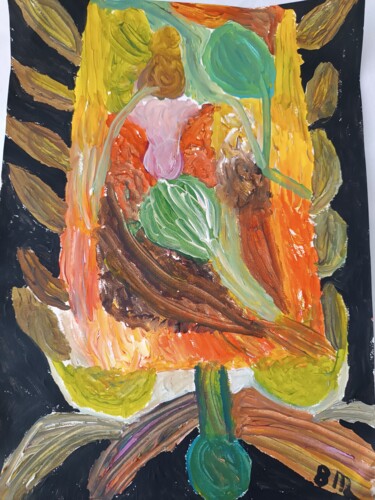 Schilderij getiteld "Multicolores" door Messaouda Bellout, Origineel Kunstwerk, Acryl