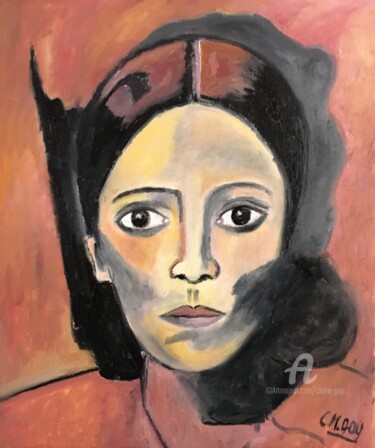 "Olga femme et muse de Picasso" Peinture intitulée ""Olga femme et muse…" par Claire Marie Gay, Œuvre d'art originale, Huile Monté sur Panneau de bois