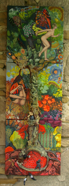Peinture intitulée "" l'Arbre des Possi…" par Frédérique Lecoq, Œuvre d'art originale, Acrylique Monté sur Châssis en bois