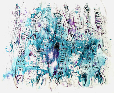 City of light Peinture intitulée "City of light" par Saverio Filioli Uranio, Œuvre d'art originale, Acrylique