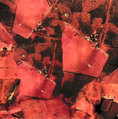 Collagen mit dem Titel "Cristaux" von Patrick Haentzler, Original-Kunstwerk, Collagen