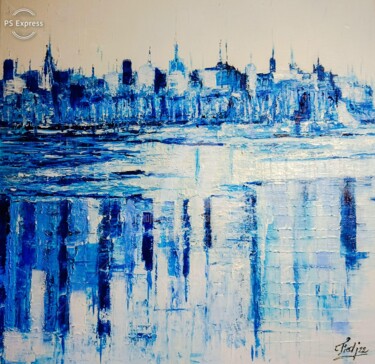 Peinture intitulée "Effet-mer" par Frederic Janssens (Fredj), Œuvre d'art originale, Acrylique Monté sur Châssis en bois