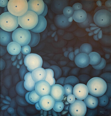 绘画 标题为“Blue fruits” 由Vinko Hlebs, 原创艺术品, 油