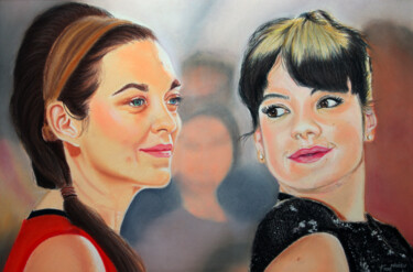 Belles(s) Rencontre Peinture intitulée "Belles(s) Rencontre" par Fred Mahieu, Œuvre d'art originale, Pastel