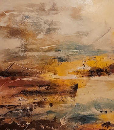 Peinture intitulée "Terre et eau" par Eric De Buncey, Œuvre d'art originale, Acrylique
