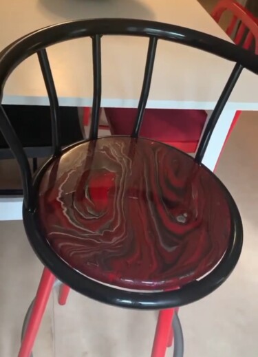 Peinture intitulée "Tabouret" par Sobo, Œuvre d'art originale, Acrylique