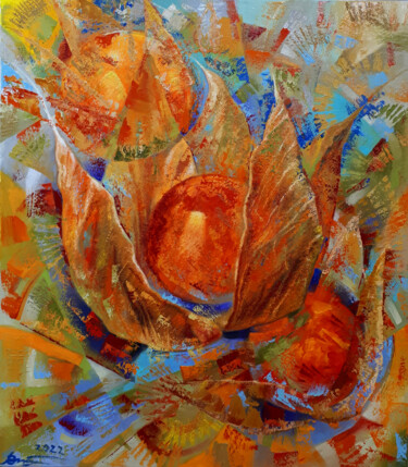 Картина под названием "PHYSALIS" - Serhii Voichenko, Подлинное произведение искусства, Масло