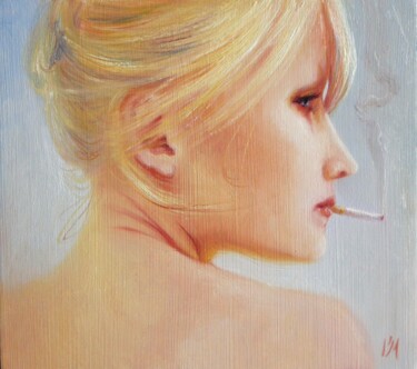 绘画 标题为“🚬Demain j'arrête 🚬T…” 由Isabel Mahe, 原创艺术品, 油
