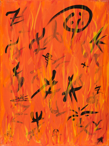 Fiery Expression Peinture intitulée "Fiery Expression" par Troy Wilson-Ripsom, Œuvre d'art originale, Acrylique Monté sur Châssis en bois
