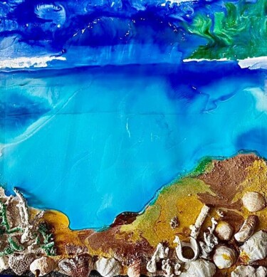 Pintura titulada "TETIAORA ILE DE MAR…" por Monique Margueritte, Obra de arte original, Acrílico Montado en artwork_cat.