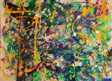 Printemps, 2005 Painting titled "Printemps, 2005" by Diane Medus, Original Artwork, Ink