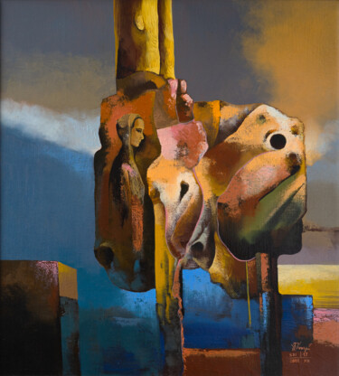 Painting titled "The House of Bernar…" by Ihar Kavaleu, Original Artwork, Oil