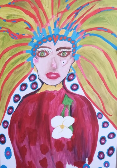 Puissance d'un être miroir Painting titled "Puissance d'un être…" by Seny Jasna, Original Artwork, Acrylic