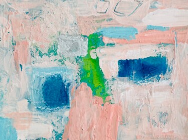 Painting titled "Touch the Pink Clou…" by Tetiana Mokrik, Original Artwork, Acrylic