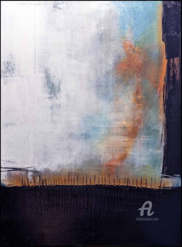 Peinture intitulée "Barbelés" par Jules, Œuvre d'art originale, Acrylique