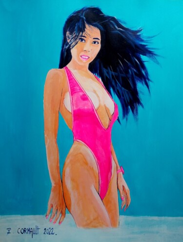 Peinture intitulée "Maki Eguchi" par Philippe Cormault, Œuvre d'art originale, Acrylique